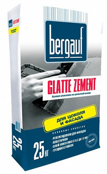 Шпаклевка Bergauf Glatte Zement 25 кг