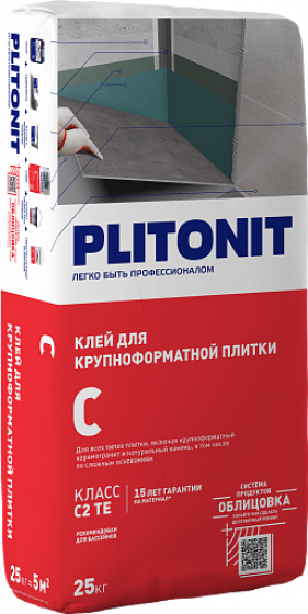 Клей для плитки, керамогранита и камня Plitonit C 25 кг