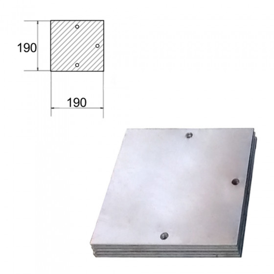 Закладная пластина 190х190х4 мм