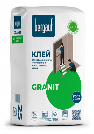 Клей для керамогранита и камня Bergauf Granit 25 кг