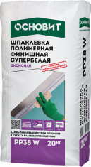 Шпаклевка полимерная финишная Основит PP38 W Эконсилк 20 кг