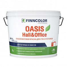 Краска в/д Finncolor Oasis Hall&Office 4 моющаяся белая основа А 9 л